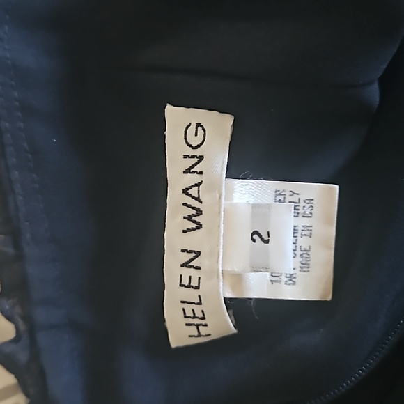 Helen Wang size 2 silk dress.dark blue - Picture 14 of 15